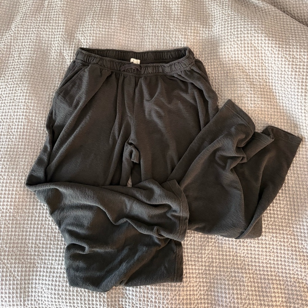 Aerie Wide Leg Pants in Dark Gray
